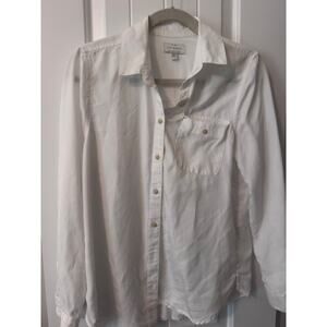 Lucky Brand White Long-Sleeve Button-Down Shirt